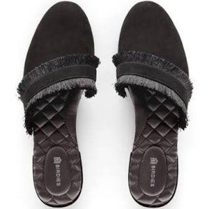 Birdies Black Fringe Slides
